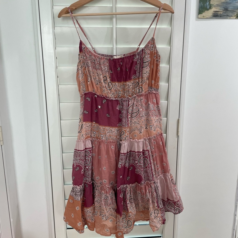 LUCKY BRAND MIDI PATTERN DRESS